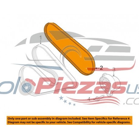 FORD MUSTANG 3.7 CORREA COMPRESSOR AIRE ACON   11-14