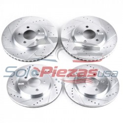 2010  Ford Mustang  kit discos perforados delanteros y traseros con pastillas de freno