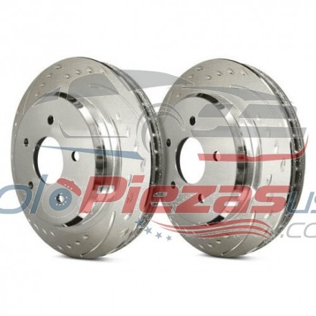 Ford mustang 05-14 Gt discos perforados delanteros con pastillas