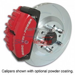 Kit de conversión de freno, 2005-2013, de frente, 3 pistones pinzas, Negro