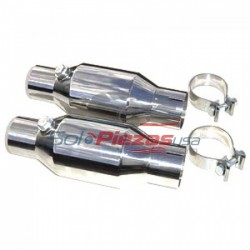 De escape Cat-convertidores, 2.5 ", sustrato de cerámica, acero, Par, Pypes