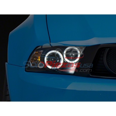 Negro proyector dual de Halo Faros - LED (10-12 GT, V6)