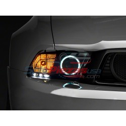 Raxiom Negro Proyector Faros - CCFL de Halo (10-12 GT, V6 con fábrica HID)