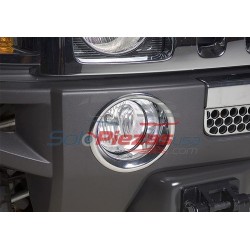 Anillo de la moldura de la lámpara Putco Hummer H3 Chrome Niebla